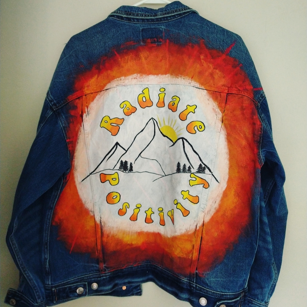 Hand-painted denim jacket
